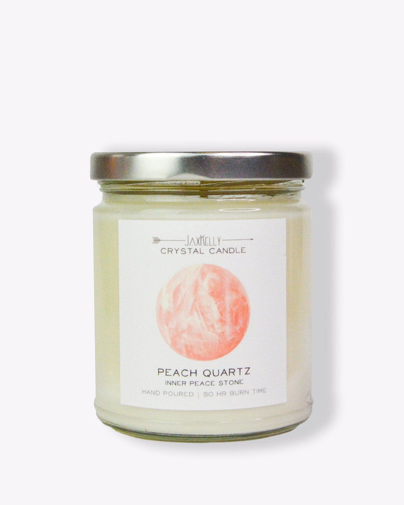 Crystal Soy Candle - Peach Quartz (Inner Peace)
