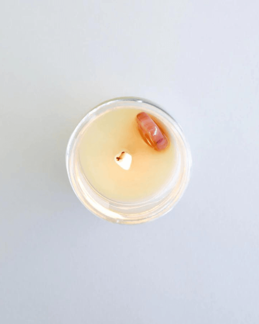 Crystal Soy Candle - Moonstone (Good Luck)